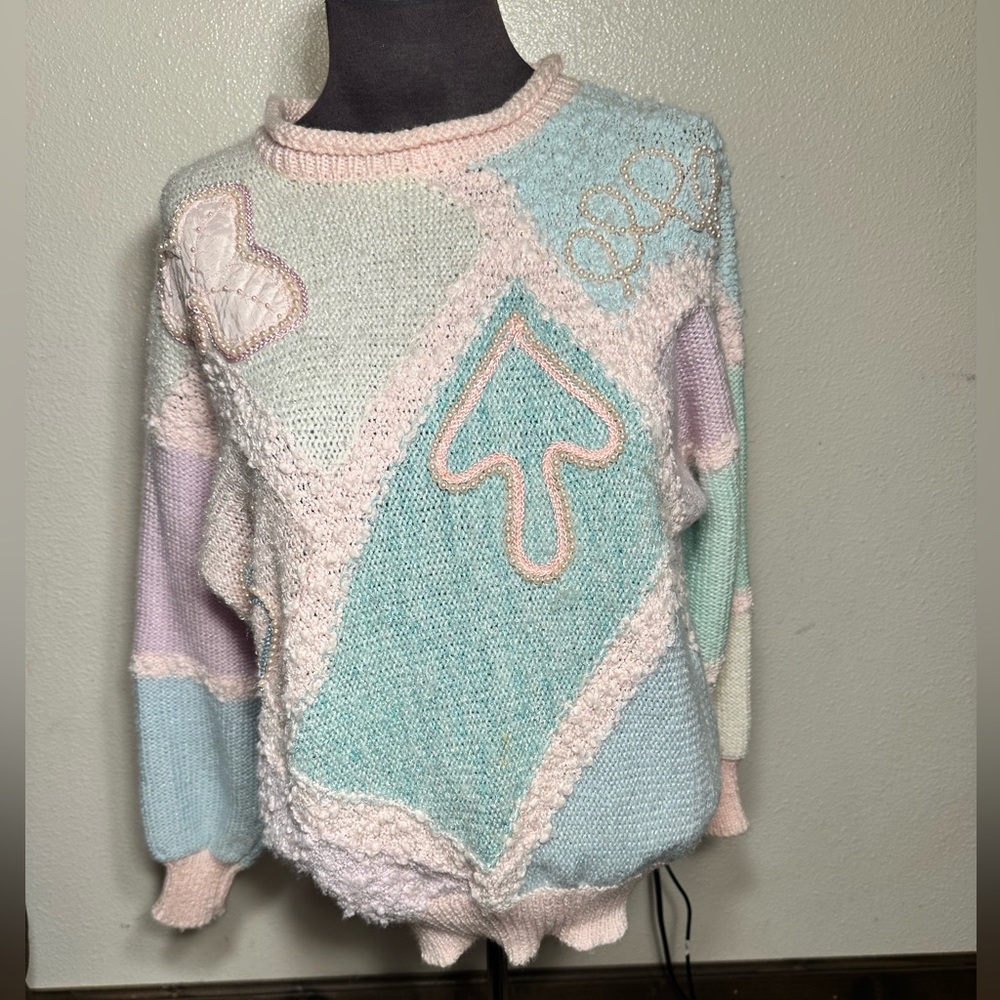 COPY - Vintage Jaclyn Smith Pastel Colorblock
Oversized Kawaii Sweater size sma… - Picture 15 of 16